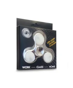 Fidget Spinner FS-L02 Matt/Ezüst LED fényekkel