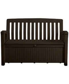 KETER Patio műanyag kerti pad tároló funkcióval, barna - 140 cm