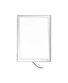 OfficeCity plakátkeret, poszterkeret fali A4 méret, ezüst 25mm-es kerettel, szögletes sarokkal, LED világítással (SFN25-A4-LIGHT-SILV)