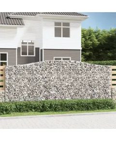7 db íves horganyzott vas gabion kosár 400x50x160/180 cm