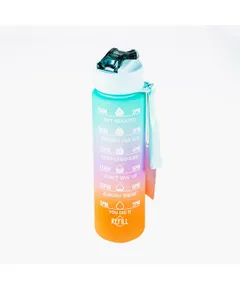 TOO KT-398 900ml-es színátmenetes motivációs kulacs idézetekkel és időskálával