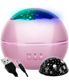 Éjjeli lámpa projektorral - Pink