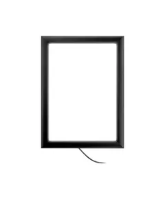 OfficeCity plakátkeret, poszterkeret fali A3 méret, fekete 25mm-es kerettel, szögletes sarokkal, LED világítással (SFN25-A3-LIGHT-BLACK)