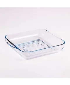 BORCAM négyzetes hőálló üvegedény fogóval  3.250ml, 318*282*60mm