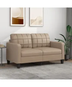 2 személyes cappuccino színű műbőr kanapé 140 cm