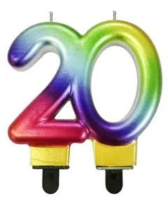 Színes 20-as Galaxy tortagyertya, számgyertya