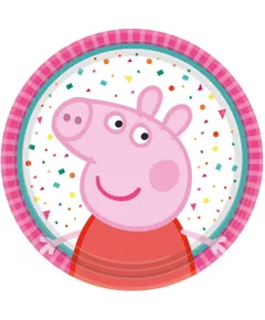 Peppa malac Confetti  papírtányér 8 db-os 18 cm