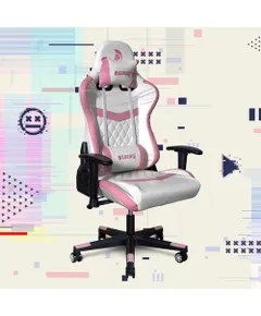 WARRIOR gamer szék rózsaszín-fehér (EXTRA-3)