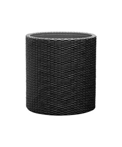 KETER Cylinder "M" polyrattan virágcserép - grafit