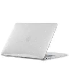 Apple MacBook Air 13 (2022 / 2023 / 2024), Műanyag hátlap védőtok, csillogó, Tech Protect SmartShell, átlátszó