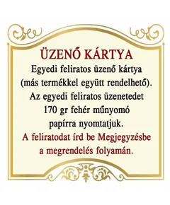 Egyedi üzenőkártya a Te feliratoddal (8x8 cm) műnyomó papíron
