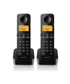 Philips D2602B/53 Dect telefon fekete 550mah 2 kézibeszélő