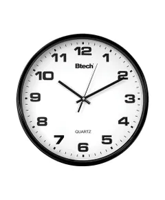 Btech BH-80 Btech bh-80 falióra, 20 cm átmérő, fehér számlap, fekete keret, műanyag