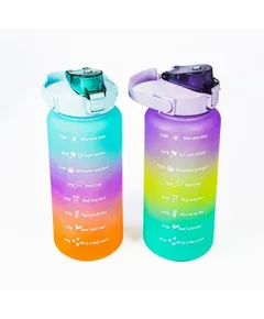 TOO KT-397 2000ml-es színátmenetes motivációs kulacs idézetekkel és időskálával