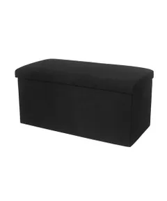 Ülésre alkalmas tárolódoboz, ülőke fekete (storage-box-76-black)