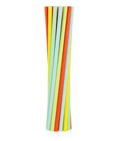 Színes Pastel papír szívószál 12 db-os