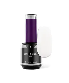 Perfect Nails Elastic Milky - Rubber Base Gel - Ecsetes Műkörömépítő Zselé 15ml - Milky White