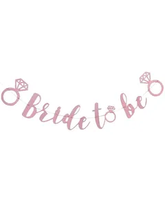 Bride To Be pink papír felirat 3 m