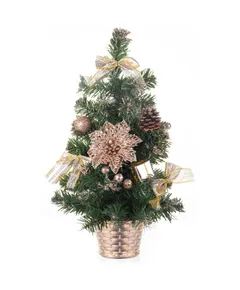 Karácsonyfa MagicHome Karácsony, feldíszített, bronz, 40 cm