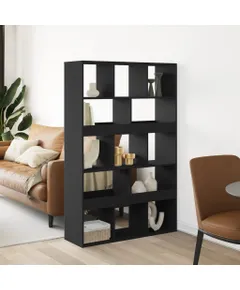 fekete szerelt fa térelválasztó 100 x 33 x 156,5 cm