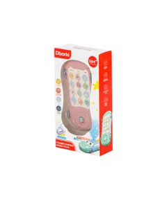 Autó baba játék telefon, csillag kivetítővel rózsaszín