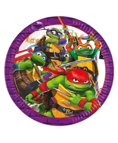 Tini Nindzsa Teknőcök Purple papírtányér 8 db-os 23 cm FSC